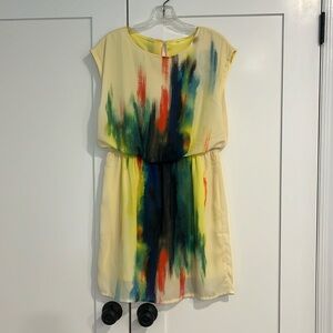 colorful mini dress with a scrunch in the stomach perfect condition worn twice!